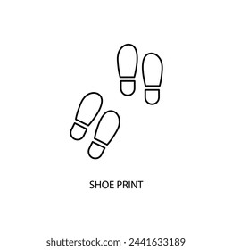 shoe print concept line icon. Simple element illustration. shoe print concept outline symbol design.