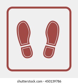 Shoe print icon.