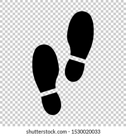 shoe print icon design flat vector illustration