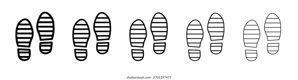 Shoe print icon design, logo, app, UI. Vector illustration, EPS