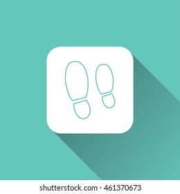 shoe print icon. flat design