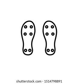 shoe print icon, illustration design template