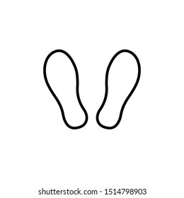 shoe print icon, illustration design template