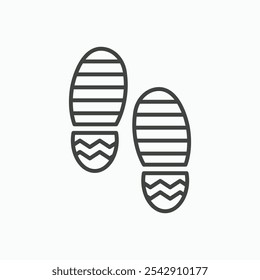 Schuhsymbol. einzelne einfache Vektorsymbol auf weißem Hintergrund. EPS10