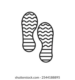 Shoe print icon. isolated vector icon.