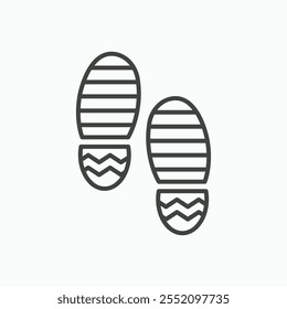 Shoe print icon. line style vector icon.