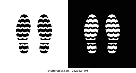 Shoe print icon for logo web mobile app UI design.