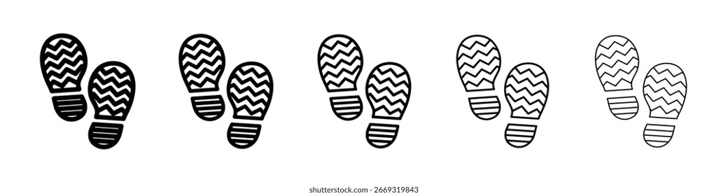 Shoe print icon for mobile concept and web design.