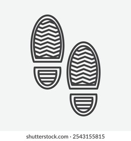 Shoe print icon set. vector illustration.