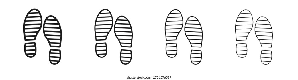 Shoe print icon set vector eps10. illustration, logo sign symbol pictogram template