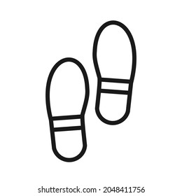 shoe print icon or symbol design