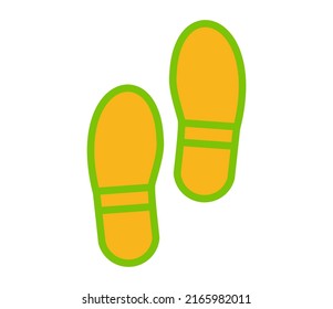 shoe print icon or symbol design