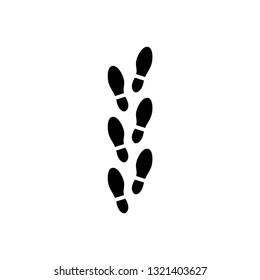 Shoe print icon symbol vector. on white background