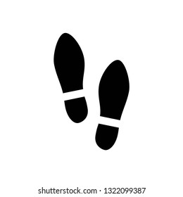 Shoe Print Icon Symbol Vector Stock Vector (Royalty Free) 1322099387 ...