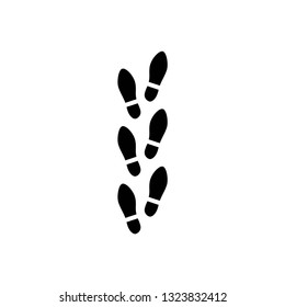 Shoe print icon symbol vector