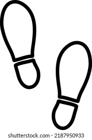 Shoe print icon symbol vector. on white background.eps
