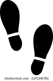 Shoe print icon symbol vector. on white background.eps
