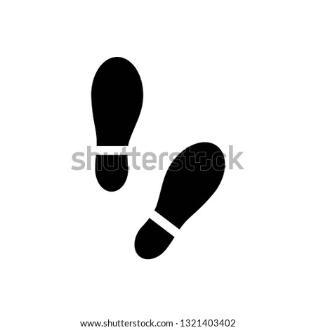 Shoe print icon symbol vector