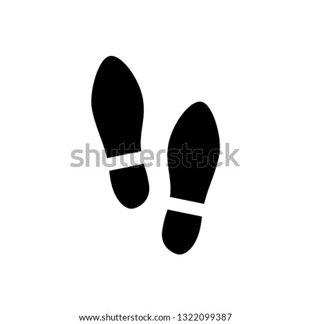 Shoe print icon symbol vector