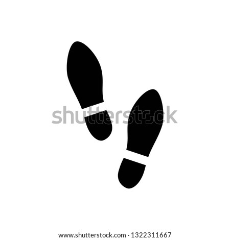 Shoe print icon symbol vector