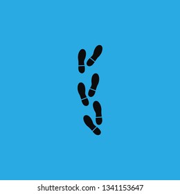 shoe print icon vector