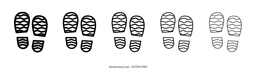 Shoe print icon Vector Art Illustration