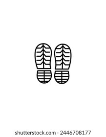 Icono de estampado de zapatos, Vector mejor ícono plano.