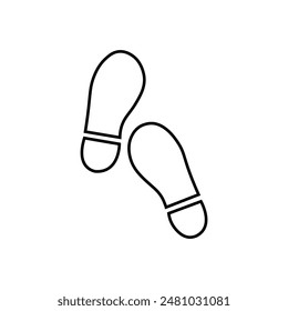 Shoe print icon vector design.