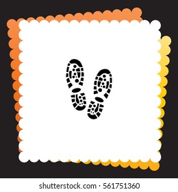 Shoe print  icon. Vector design.