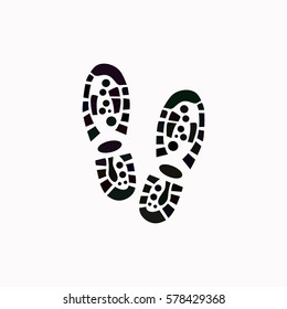 Icono de impresión de zapatos. Diseño de vectores.