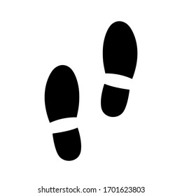 Shoe print icon. Vector illustration foot symbol on white background.