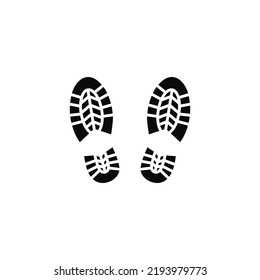 Shoe print icon, vector illustration