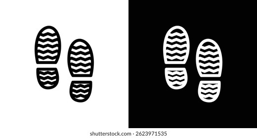 Shoe print icon vector, illustration logo template in trendy style