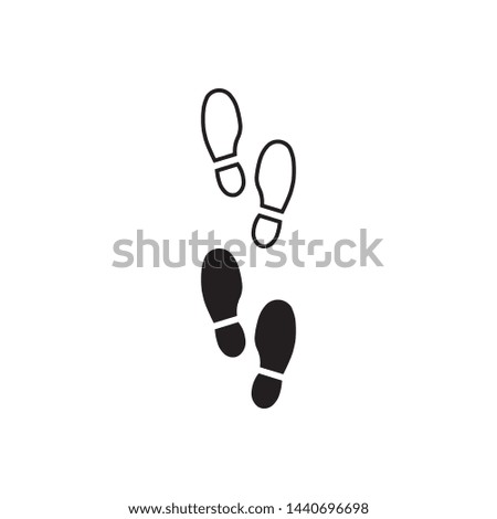 shoe print icon vector illustration