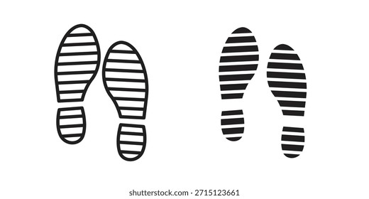 Shoe print icon in vector. Logotype