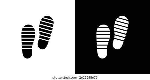 Shoe print icon vector, solid logo illustration, pictogram