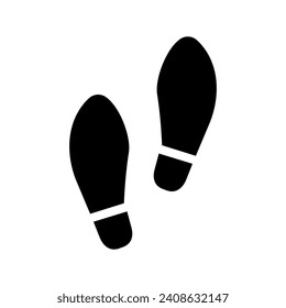 Shoe print icon vector in trendy