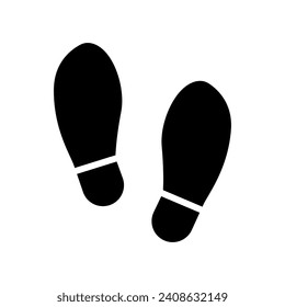 Shoe print icon vector in trendy