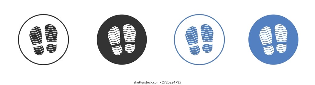 Shoe print icon for web design. pixel perfect flat icons