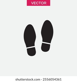 Shoe print icon.vector flat black trendy style illustration for web and app..eps
