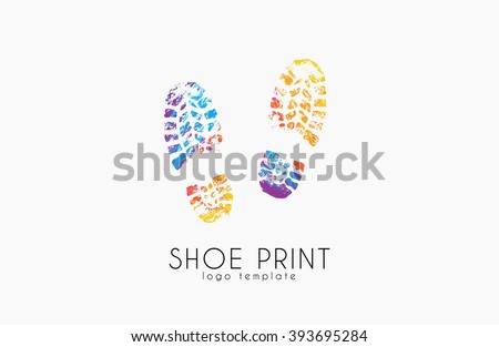 Shoe Print Logo Color Shoe Print Stock Vector (Royalty Free) 393695284 - Shutterstock