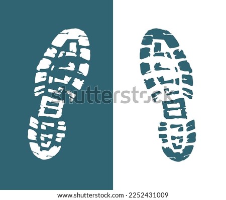 Shoe Print Logo vector icon Sign illustration in white background isolated