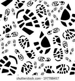 shoe print seamless pattern