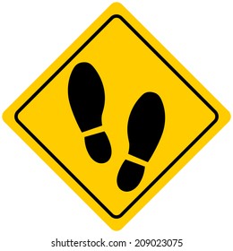 Shoe Print Sign