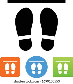 Shoe Print Social Distancing Icon