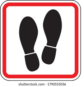 Shoe Print Symbol stock illustration
