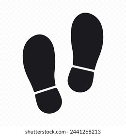 Shoe print symbol. Vector illustration.