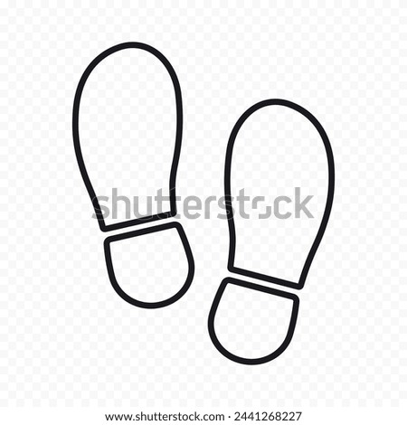 Shoe print symbol. Vector illustration.