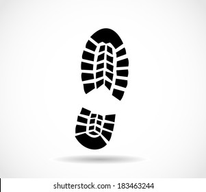 Shoe print vector