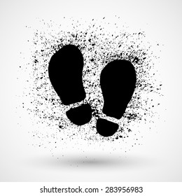Shoe print vector